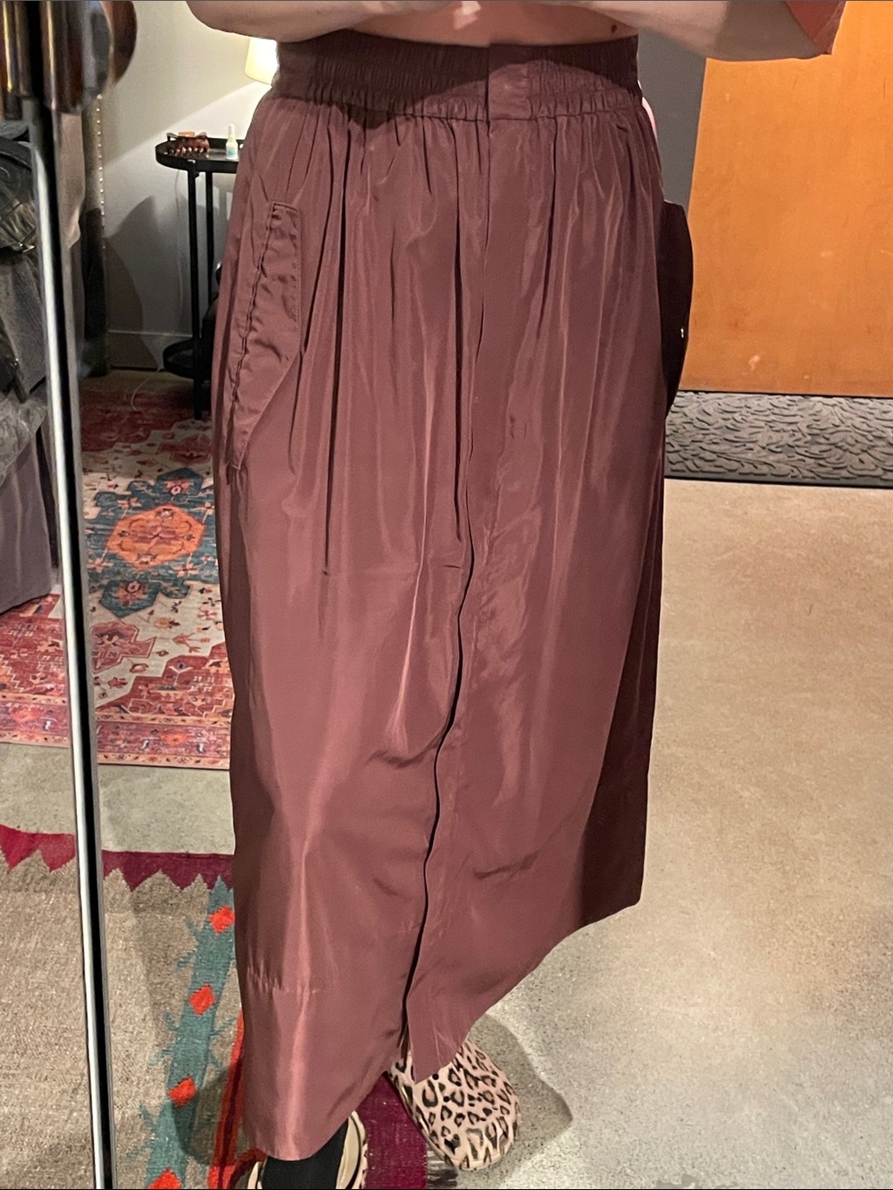 Unique front zip maxi sport skirt!